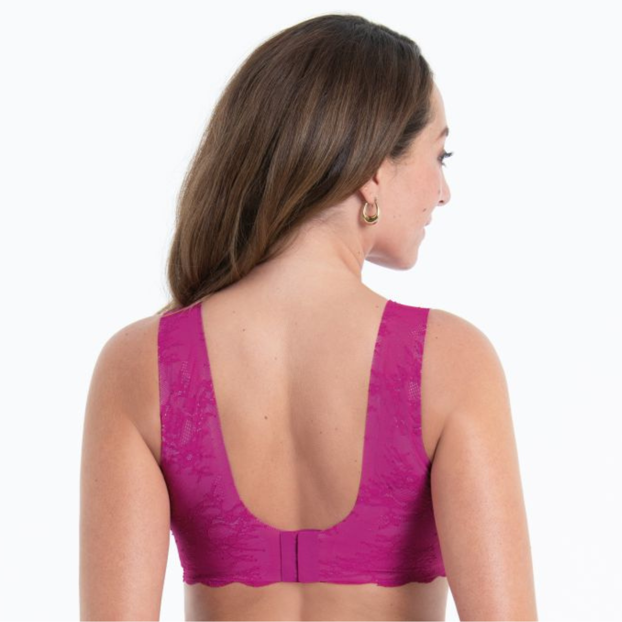 Essential Lace Padded Bralette in Candy Pink