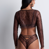 Crazy in Love Bolero in Satin Brown