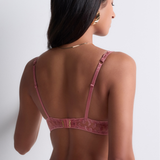 Crazy in Love Moulded Plunge Bra in Warm Pink