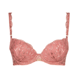 Crazy in Love Moulded Plunge Bra in Warm Pink