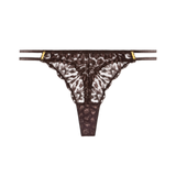 Crazy in Love Tanga in Satin Brown