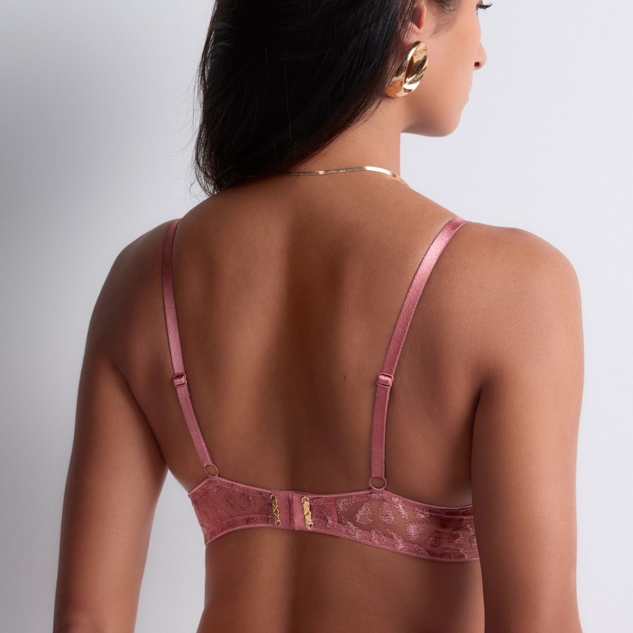 Crazy in Love Underwired Triangle Bra in Warm Pink