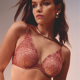 Crazy in Love Underwired Triangle Bra in Warm Pink