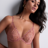 Crazy in Love Underwired Triangle Bra in Warm Pink