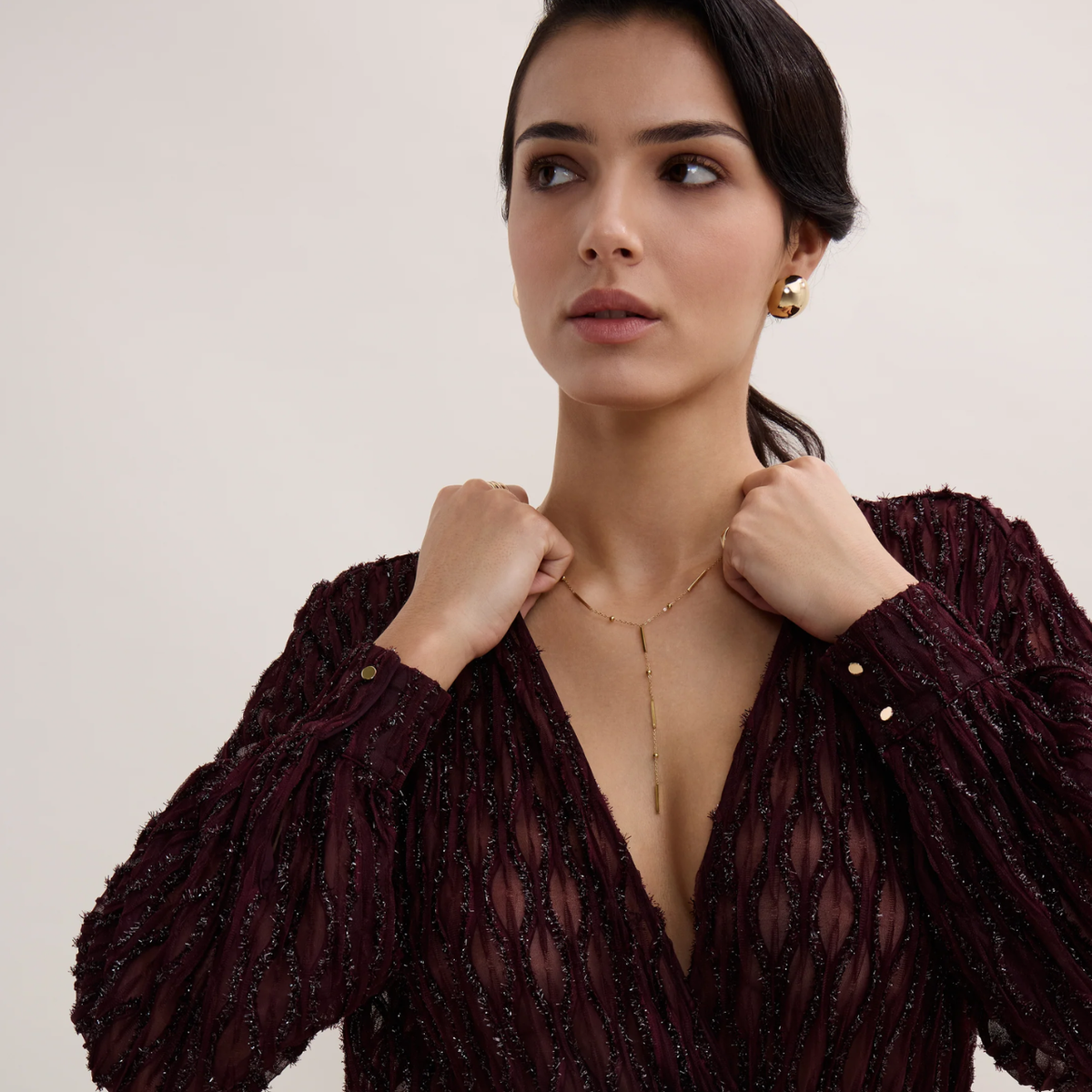 Long Sleeve Bodysuit in Supreme Burgundy