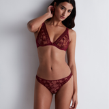 Magnetic Spell Ultra Plunge Triangle Bra in Crimson