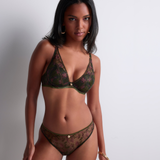 Sound of Heart Scarf Push Up Bra in Dark Garden