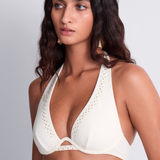 Summer Stars Triangle Bikini Top in Sea Pearl