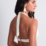 Summer Stars Triangle Bikini Top in Sea Pearl