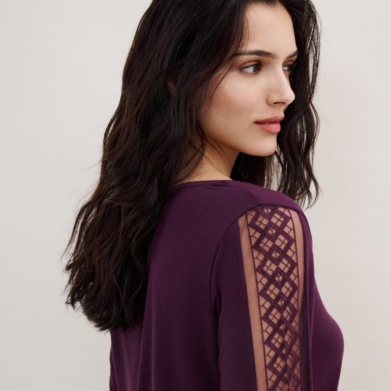 Sweet Obsession Lounge Set in Deep Berry
