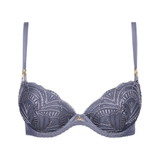 Vibes Padded Plunge Bra in Denim