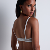 Vibes Padded Plunge Bra in Pearl