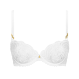 Vibes Padded Plunge Bra in Pearl