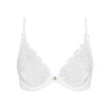 Vibes Underwired Triangle Plunge Bra in Pearl