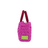 Keira Fuchsia Crochet Beaded Handle Bag