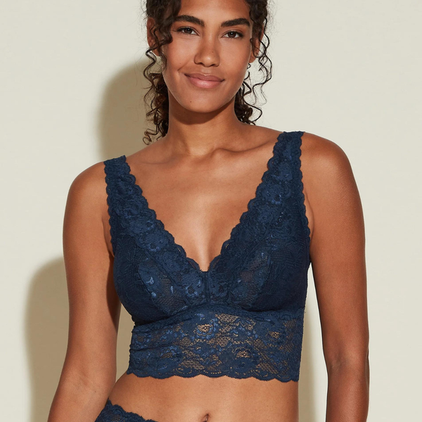 Never Say Never Plungie Bralette in Navy Blue