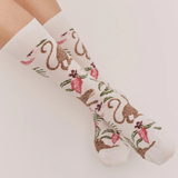 Soleia Leopard Cream Women's Socks