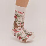 Soleia Leopard Cream Women's Socks