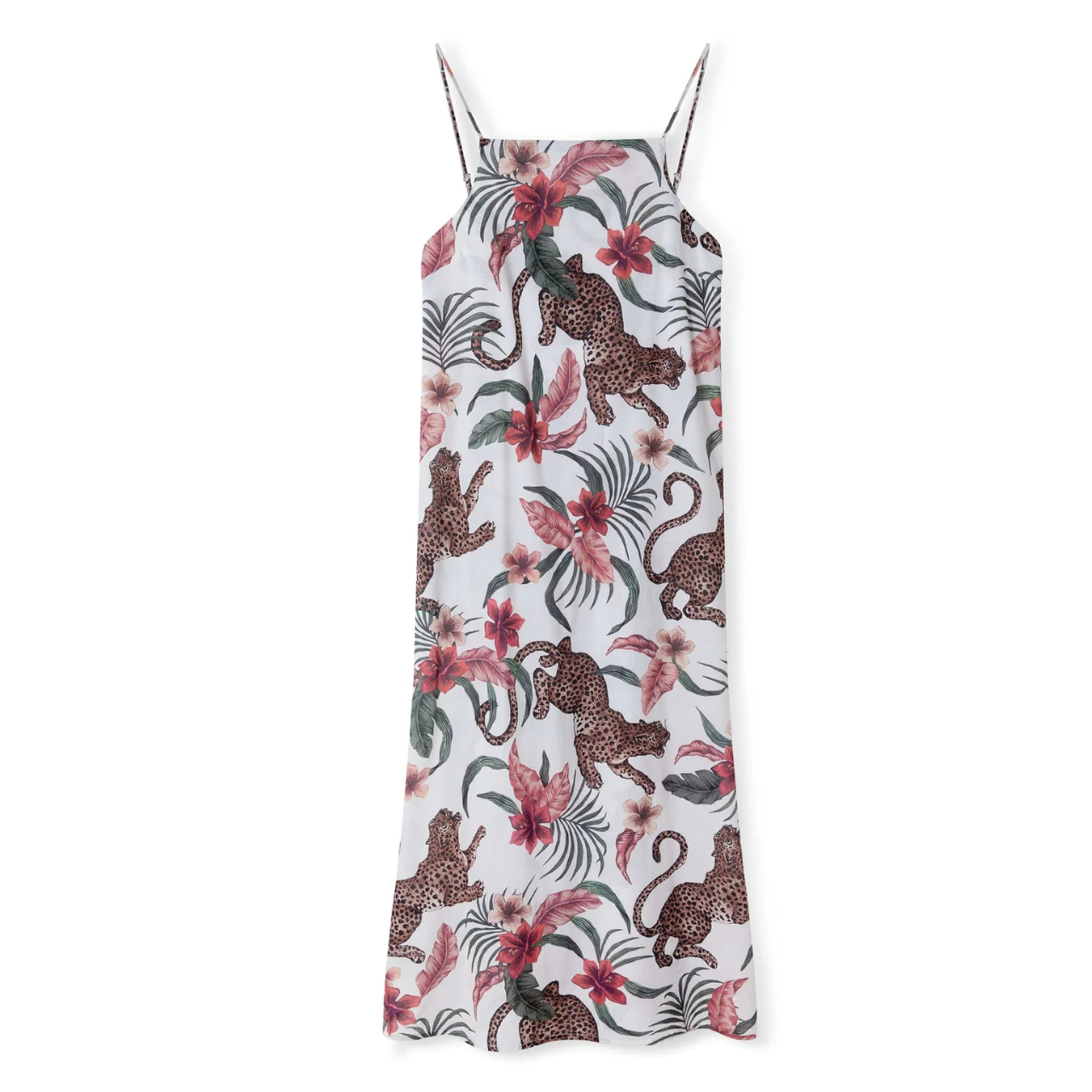 Square Nightie Soleia Leopard Print Cream