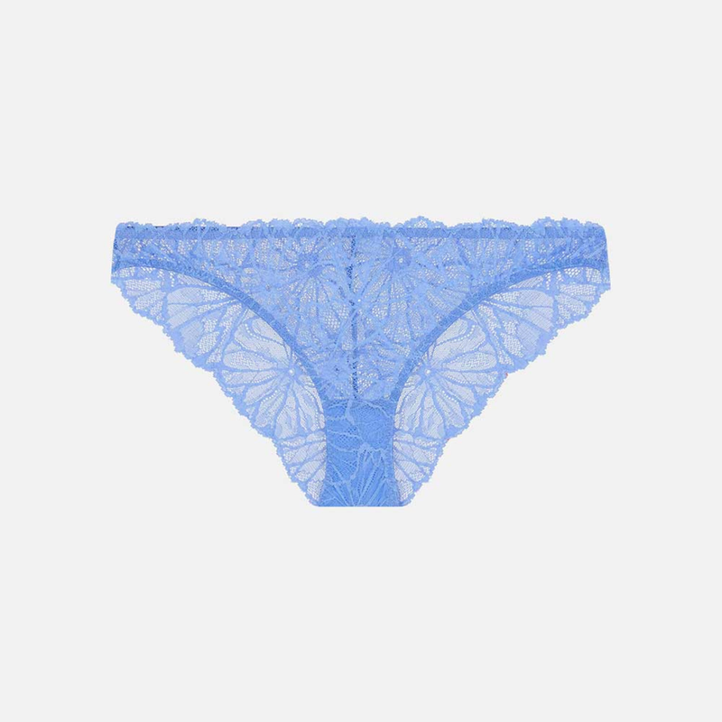 Lena Graphic Lace Knicker in Cornflower Blue