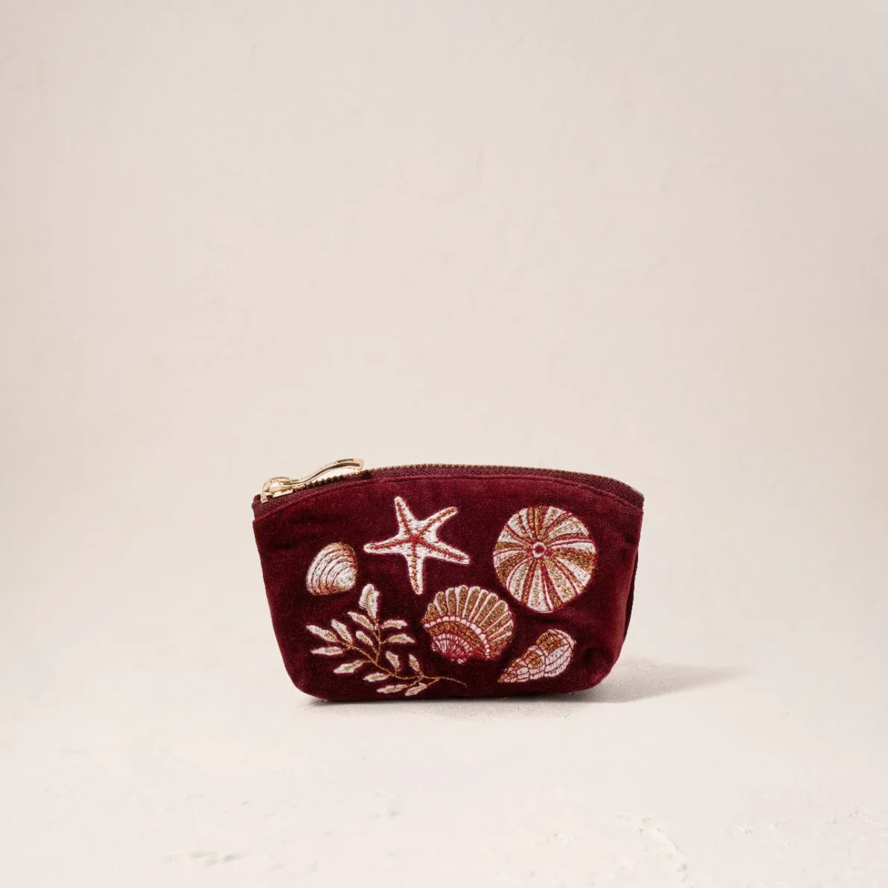 Ocean Treasures Velvet Coin Purse in Port