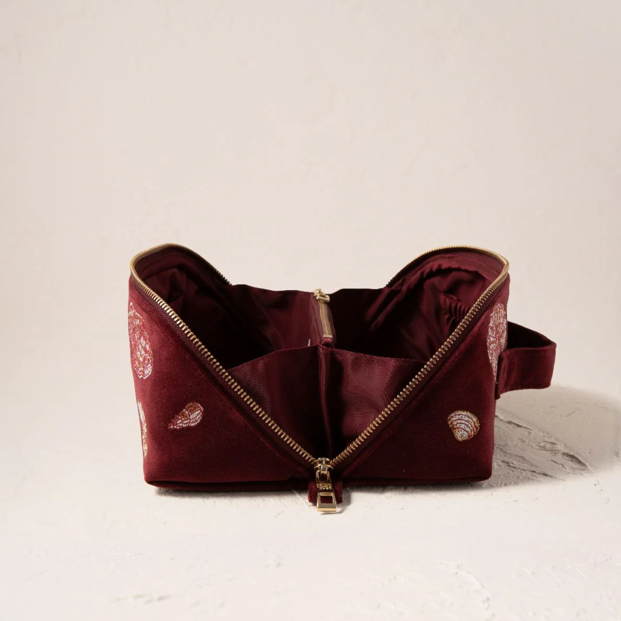 Ocean Treasures Open Flat Makeup Bag in Port