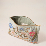 Pressed Flowers Everyday Pouch In Sage