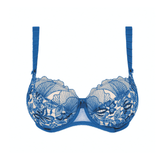 Agathe Underwired Low Neck Bra in Bleu Lazuli