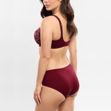 Agathe Underwired Low Neck Bra in Amarante