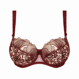 Agathe Underwired Low Neck Bra in Amarante