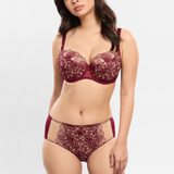 Agathe Underwired Low Neck Bra in Amarante