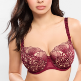 Agathe Underwired Low Neck Bra in Amarante
