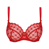 Romy Low Neck Bra in Rouge Imperial