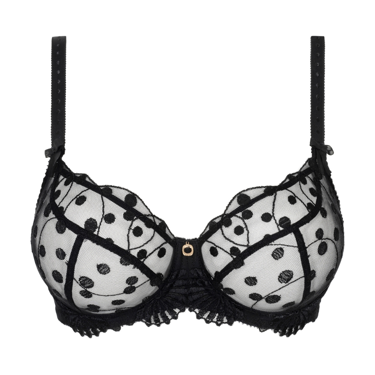 Tess Low Neck Bra in Black