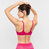 Tess Low Neck Bra in Rose Samba