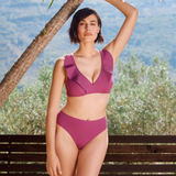 Wave High Cut Back Bikini Brief in Orchidee