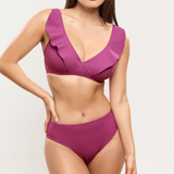 Wave High Cut Back Bikini Brief in Orchidee