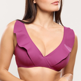 Wave Underwired V Neck Bikini Top in Orchidee