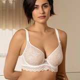 Cassiopee Seamless Plunge T-shirt Bra in White
