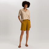 Summer Knits Shorts in Gold Cumin
