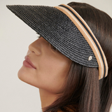Bianca Visor in Charcoal/Black Stripe