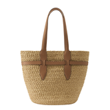 Lipari L Tote Bag in Natural/Caramel