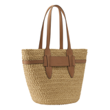Lipari L Tote Bag in Natural/Caramel