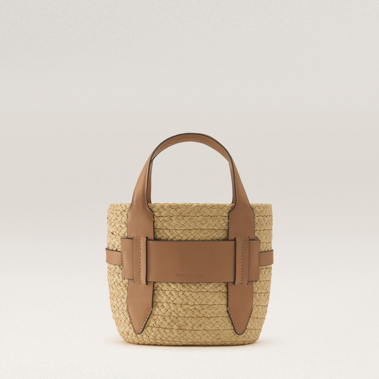 Lipari Small Tote in Natural/Caramel