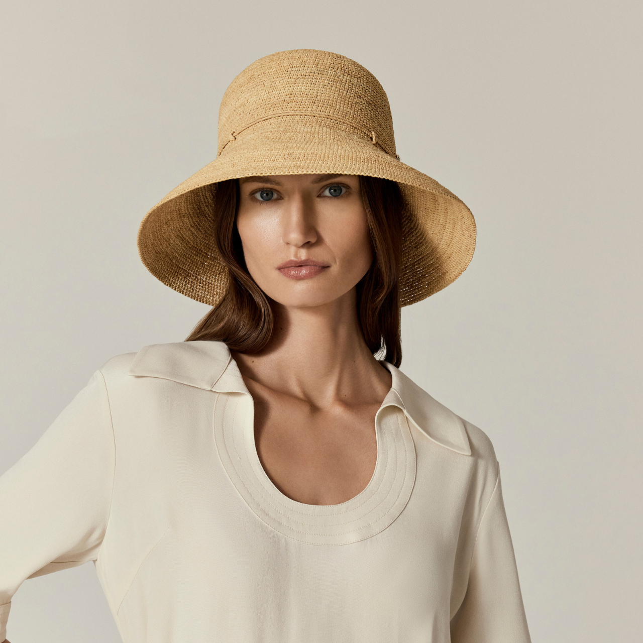 Helen Kaminski Provence 10 Hat in Natural | Caroline Randell SS25