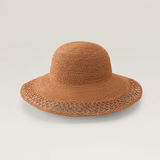Zuri Raffia Sun Hat in Salmon