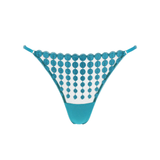 Deco Dots Thong in Turquoise