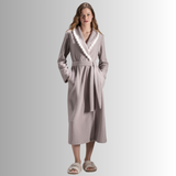 Fleece Long Taupe Robe