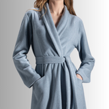Fleece Long Blue Robe