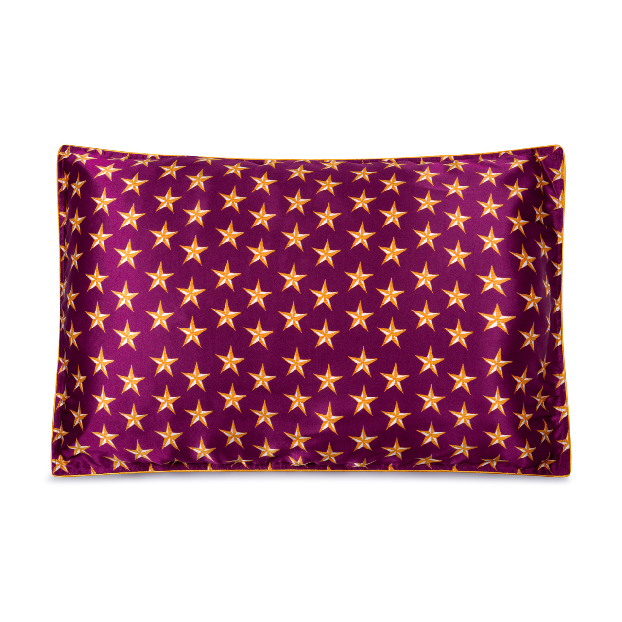 Burgundy Stars Silk Pillow Case